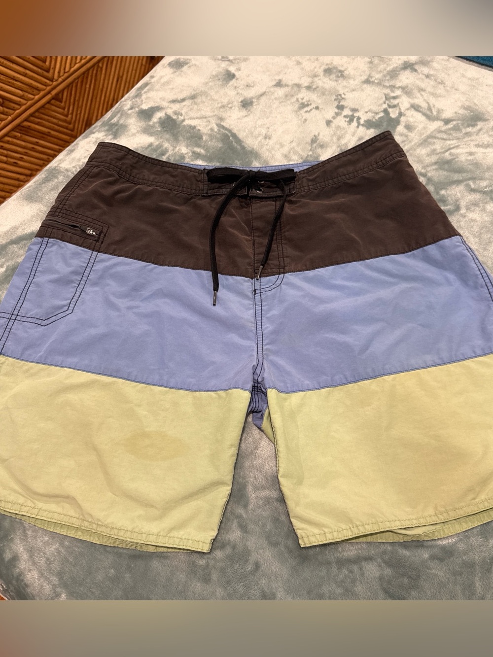 Men's Toes On The  Nose surf boardshorts   Brown,blue, green